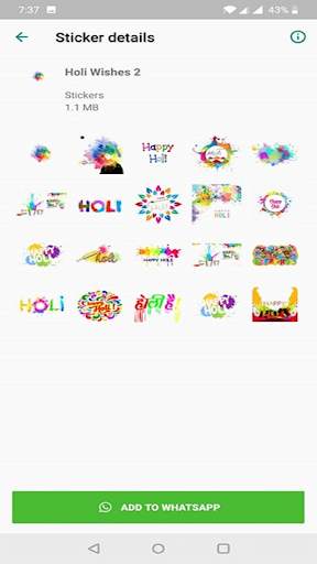 Holi Stickers For Whatsapp -WAStickers apps screenshot 4