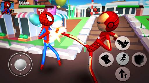 Stick Teen Age Boy vs SuperHero : Streetfight screenshot 3