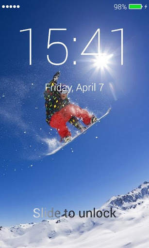 Snowboarding Lock Screen screenshot 2