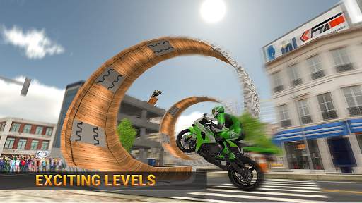 เมกะ Ramp Stunts จักรยาน - จักรยาน จำลองการแข่งรถ screenshot 8