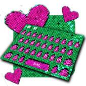 тема для клавиатуры Sequin Pink Green Flip 1.0