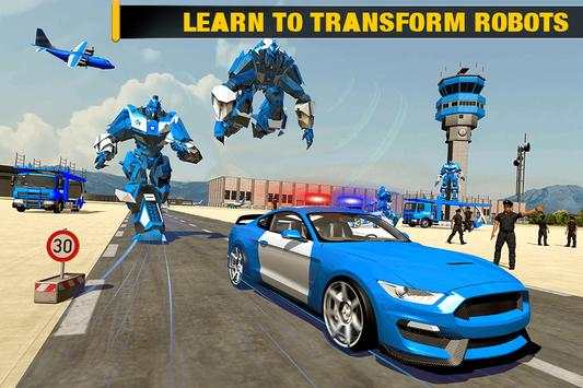 US Police Robot Car - Police Plane Transport Ship screenshot 5