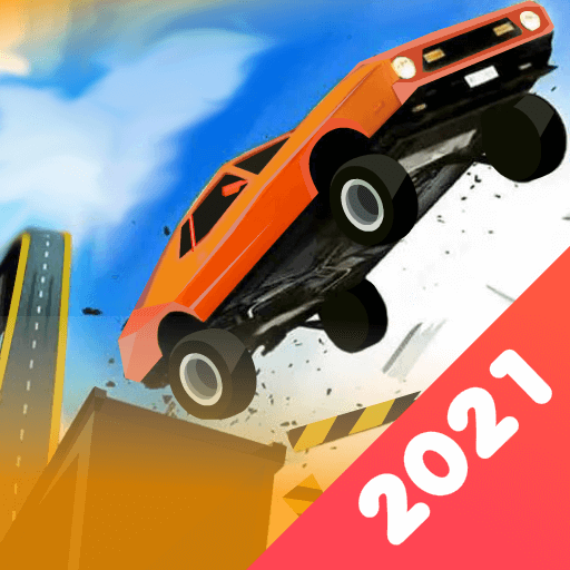 Mega ramp: skyblock parkour car jump stunts &amp; run icon