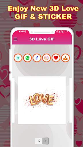 3D Love GIF : Love Stickers For Whatsapp screenshot 4