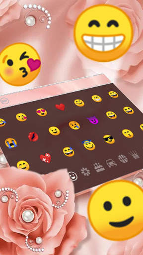 Pink Rose Gold Keyboard Typing Theme screenshot 3