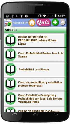 CURSO DE PROBABILIDAD 1 تصوير الشاشة