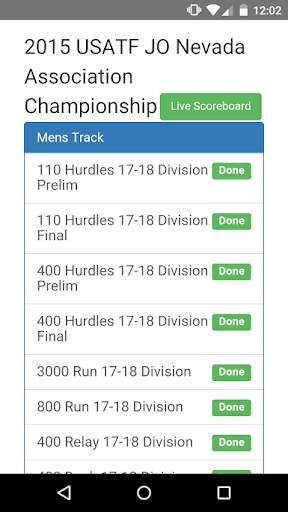 Finished Results Live screenshot 1