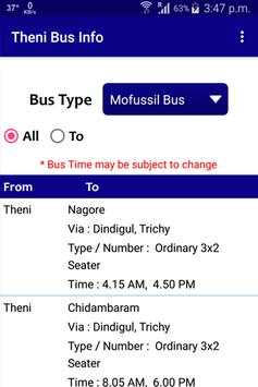 Theni Bus Info screenshot 7