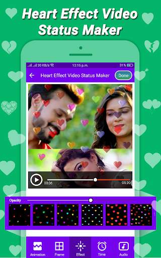 Heart Effect Video Status Maker & Video Status2018 screenshot 3