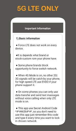 Force 5G LTE Only Mode, 4G LTE Only, 5G Switcher скриншот 3