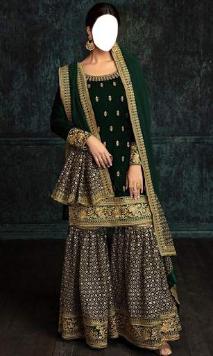 Women Sharara Photo Suit screenshot 4
