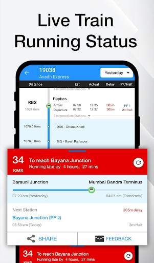 Indian Railway Timetable Live screenshot 1