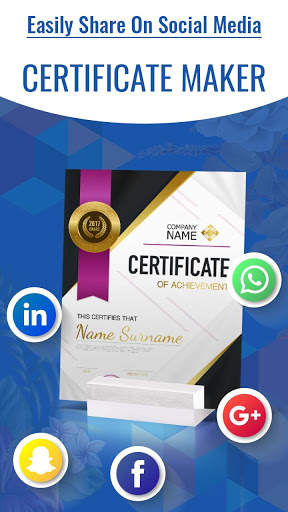 Certificate Maker Templates and Design screenshot 1