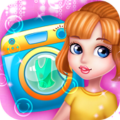 Princess  washing Clothes icon