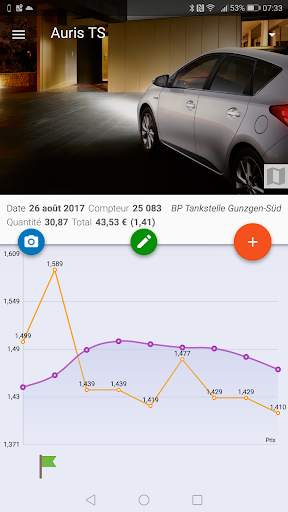 MyFuelLog2 - Gestion de véhicules screenshot 1