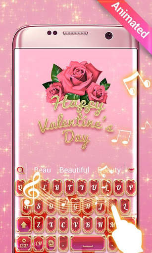 Bling Hearts GO Keyboard Animated Theme screenshot 5