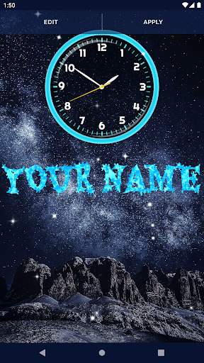 Night Sky Clock Wallpapers screenshot 2