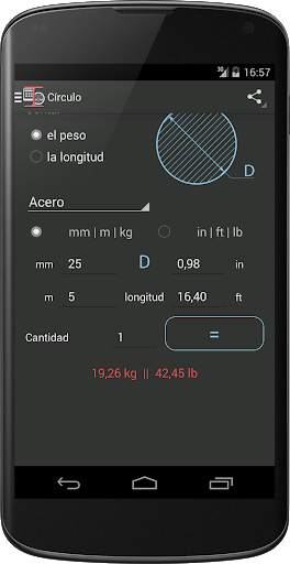 Calculo de Pesos Metales screenshot 4