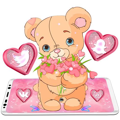 Teddy Bear Pink Launcher Theme 1.2