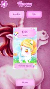 Cute Unicorn Lock Screen screenshot 3
