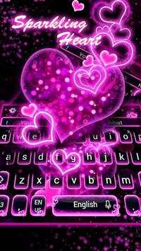 Sparkling Neon Pink Keyboard screenshot 2