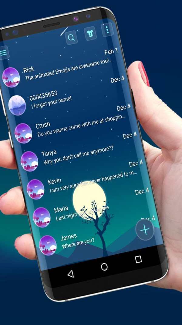Blue messenger sms theme screenshot 1