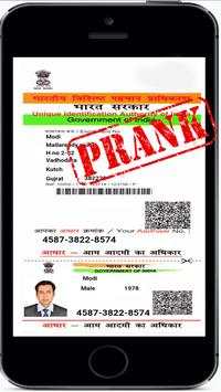 Fake Aadhar Card Maker Prank screenshot 4