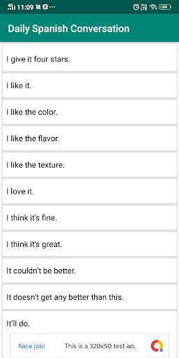 Learn Spanish Conversation Sentence of Daily Use screenshot 7