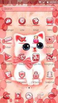 Peach Cute Kitty Launcher Theme screenshot 6