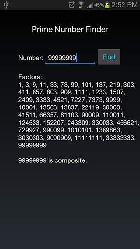 Prime Number Finder screenshot 2