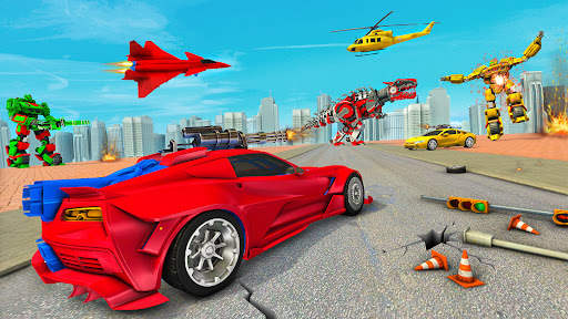 Dino Robot Transform Car Games screenshot 2