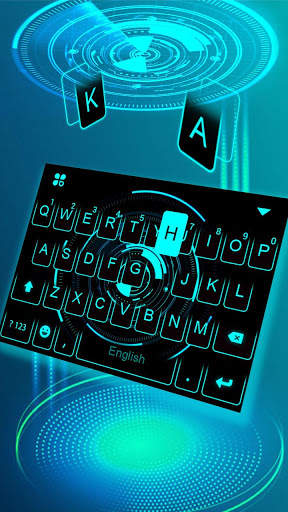 Blue Tech Keyboard Theme screenshot 3