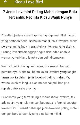 Suara Kicau Love Bird Juara Offline screenshot 6