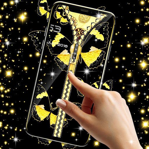 Golden butterflies lock screen screenshot 6