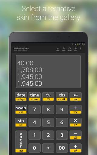 S3 RPN Calculator with Voice 15 تصوير الشاشة