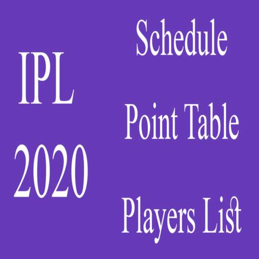 IPL 2020 Schedule, Point Table and Players List 4.0