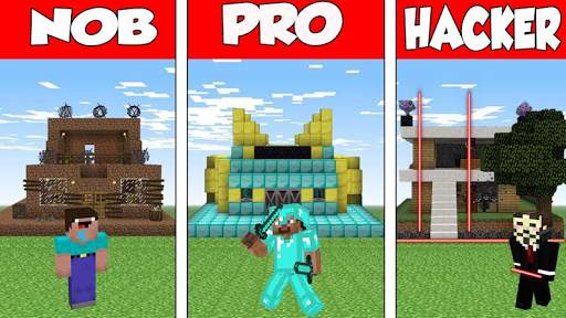 Noob vs Pro vs Hacker for Minecraft PE screenshot 2