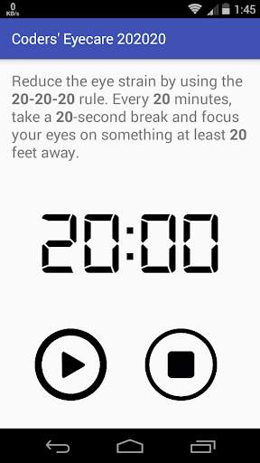20-20-20 Reminder Lite screenshot 1