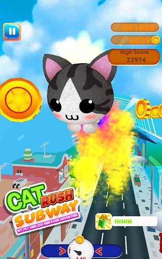 Cat Rush Subway My Pet Endless Run Dash Adventure скриншот 3
