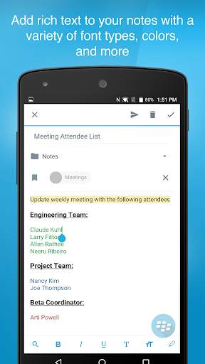BlackBerry Notes screenshot 3
