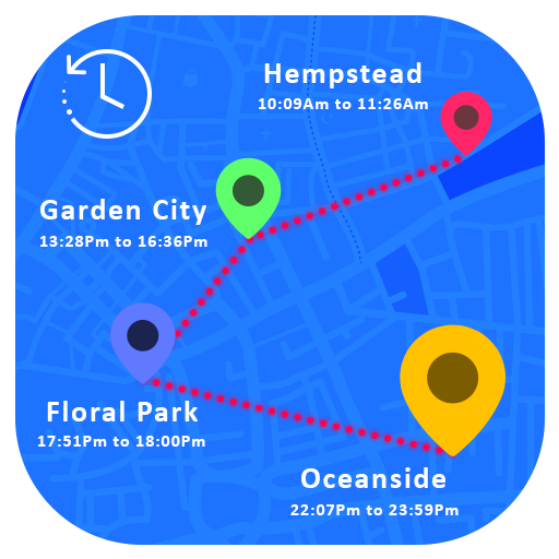 Map Location Timeline icon