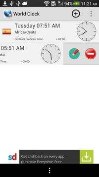 World Clock screenshot 2