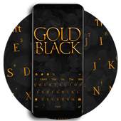 Gold Black keybiard Theme 10001003