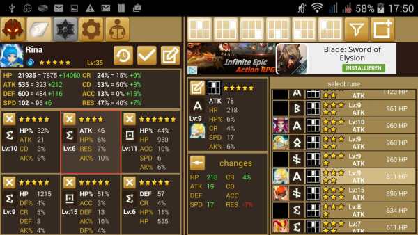 Optimizer for Summoners War screenshot 2