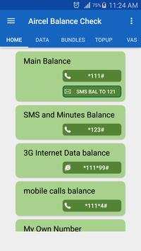 Aircel Balance Check (India) screenshot 1
