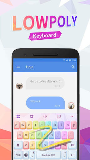Low Poly Emoji Keyboard Theme for Whatsapp screenshot 4