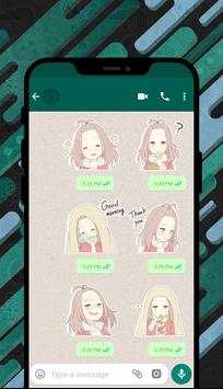 Cute Little Girl Stickers For Whatsapp screenshot 5