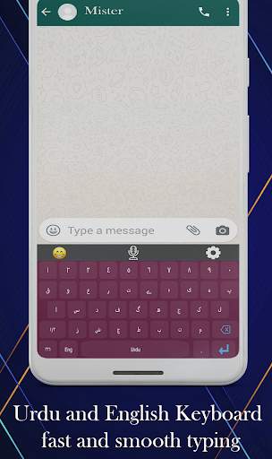 Urdu English Keyboard Color Background & Emoji screenshot 3
