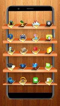 Wooden Touch Launcher Theme screenshot 2