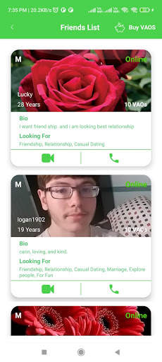 VAO - random chat dating app screenshot 3
